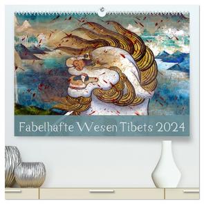 Fabelhafte Wesen Tibets 2024 (hochwertiger Premium Wandkalender 2024 DIN A2 quer), Kunstdruck in Hochglanz von Bergermann,  Manfred