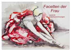 Facetten der Frau – Lavierte Tuschezeichnungen (Wandkalender 2024 DIN A3 quer), CALVENDO Monatskalender von Harmgart,  Sigrid