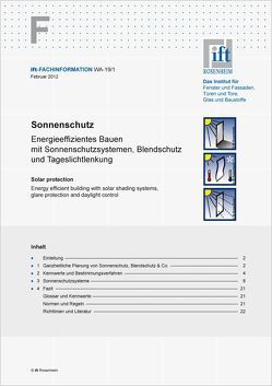 Fachinformation WA-19/1 von ift Rosenheim GmbH