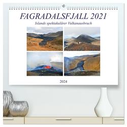 FAGRADALSFJALL 2021, Islands spektakulärer Vulkanausbruch (hochwertiger Premium Wandkalender 2024 DIN A2 quer), Kunstdruck in Hochglanz von Senff,  Ulrich