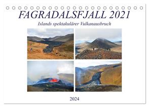 FAGRADALSFJALL 2021, Islands spektakulärer Vulkanausbruch (Tischkalender 2024 DIN A5 quer), CALVENDO Monatskalender von Senff,  Ulrich