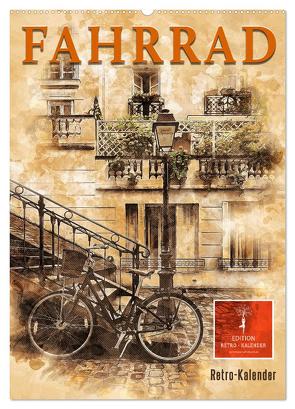 Fahrrad – Retro-Kalender (Wandkalender 2024 DIN A2 hoch), CALVENDO Monatskalender von Roder,  Peter