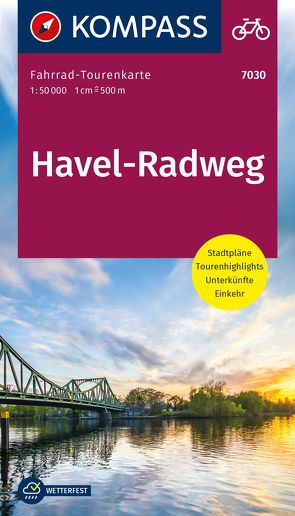 KOMPASS Fahrrad-Tourenkarte Havel-Radweg 1:50.000