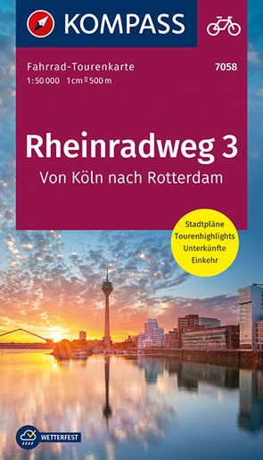 KOMPASS Fahrrad-Tourenkarte Rheinradweg 3, von Köln nach Rotterdam 1:50.000 von KOMPASS-Karten GmbH