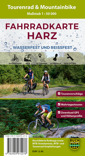 Fahrradkarte Harz von Bernhard,  Spachmüller, Thorsten,  Schmidt