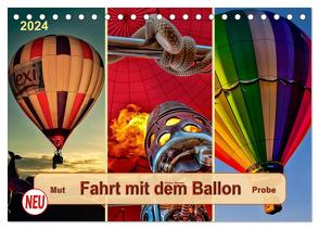 Fahrt mit dem Ballon, Mut-Probe (Tischkalender 2024 DIN A5 quer), CALVENDO Monatskalender von Roder,  Peter