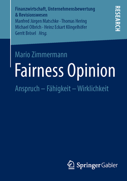 Fairness Opinion von Zimmermann,  Mario