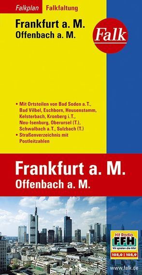 Falk Falkplan Falkfaltung Frankfurt a.M./Offenbach a.M. 1:16 500-1:27 500