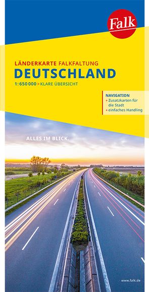 Falk Länderkarte Falkfaltung Deutschland 1:650.000