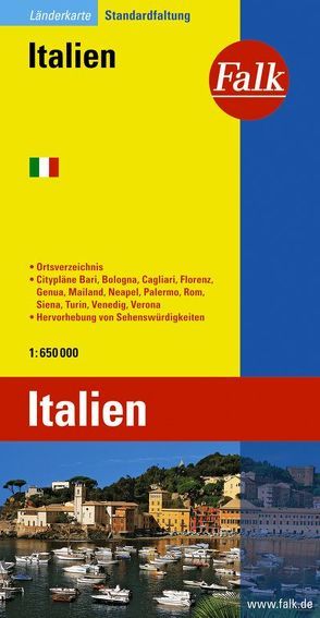 Falk Länderkarte FalkFaltung Italien 1:650 000