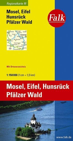 Falk Regionalkarte Deutschland Blatt 11 Mosel, Eifel, Hunsrück 1:150 000