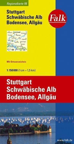 Falk Regionalkarte Deutschland Blatt 15 Stuttgart 1:150 000