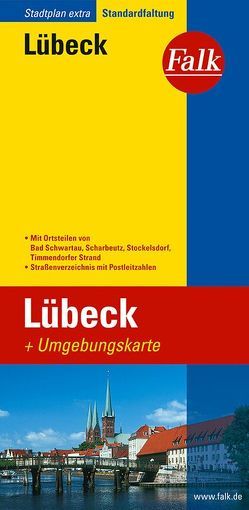 Falk Stadtplan Extra Standardfaltung Lübeck mit Ortsteilen von Bad Schwartau, Sc