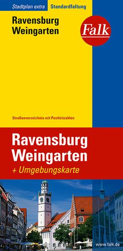 Falk Stadtplan Extra Ravensburg, Weingarten 1:17.500