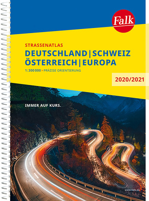 Falk Straßenatlas Deutschland, Schweiz, Österreich, Europa 2020/2021 1 : 300 000