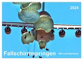 Fallschirmspringen – Mut und Abenteuer (Wandkalender 2024 DIN A2 quer), CALVENDO Monatskalender von Roder,  Peter