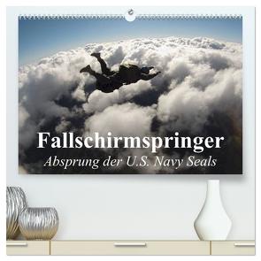 Fallschirmspringer. Absprung der U.S. Navy Seals (hochwertiger Premium Wandkalender 2024 DIN A2 quer), Kunstdruck in Hochglanz von Stanzer,  Elisabeth