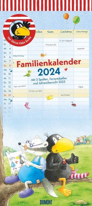 Familienkal. 2024 Der kleine Rabe Socke von Moost,  Nele, Rudolph,  Annet