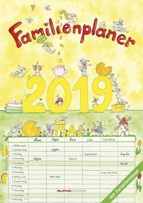 Familienplaner 2019 – A3-Bildkalender von ALPHA EDITION, Leskin,  Silke