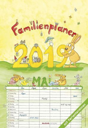Familienplaner 2019 – Bildkalender von ALPHA EDITION, Leskin,  Silke