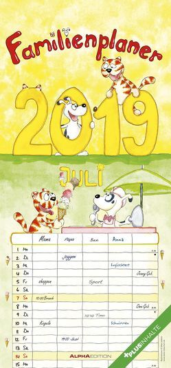 Familienplaner 2019 – Streifenkalender von ALPHA EDITION, Leskin,  Silke