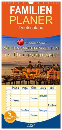 Familienplaner 2024 – 12 wunderschöne Sehenswürdigkeiten in Deutschland mit 5 Spalten (Wandkalender, 21 x 45 cm) CALVENDO von Roder,  Peter