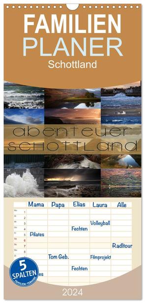 Familienplaner 2024 – Abenteuer Schottland mit 5 Spalten (Wandkalender, 21 x 45 cm) CALVENDO von Cross,  Martina