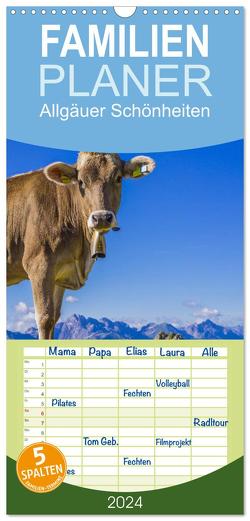 Familienplaner 2024 – Allgäuer Schönheiten Allgäu – Land der Kühe mit 5 Spalten (Wandkalender, 21 x 45 cm) CALVENDO von G. Allgöwer,  Walter