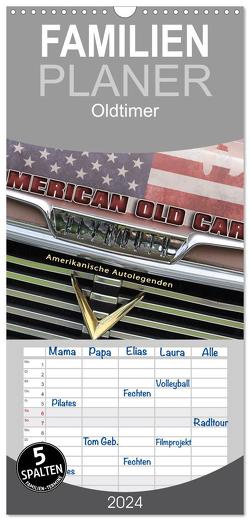 Familienplaner 2024 – American Old Cars – Amerikanische Autolegenden mit 5 Spalten (Wandkalender, 21 x 45 cm) CALVENDO von Metternich,  Doris