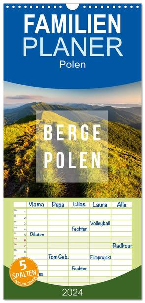 Familienplaner 2024 – Berge. Polen mit 5 Spalten (Wandkalender, 21 x 45 cm) CALVENDO von Gospodarek,  Mikolaj