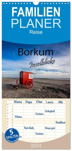 Familienplaner 2024 – Borkum – Inselblicke mit 5 Spalten (Wandkalender, 21 x 45 cm) CALVENDO von Dreegmeyer,  H.