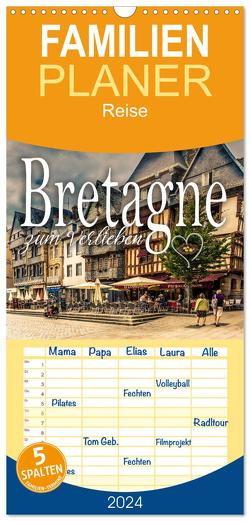 Familienplaner 2024 – Bretagne zum Verlieben mit 5 Spalten (Wandkalender, 21 x 45 cm) CALVENDO von Schöb,  Monika