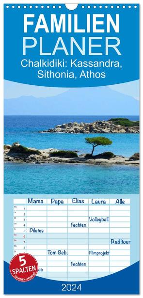 Familienplaner 2024 – Chalkidiki: Kassandra, Sithonia, Athos mit 5 Spalten (Wandkalender, 21 x 45 cm) CALVENDO von Westerdorf,  Helmut