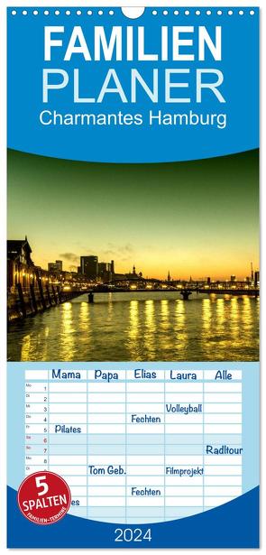 Familienplaner 2024 – Charmantes Hamburg mit 5 Spalten (Wandkalender, 21 x 45 cm) CALVENDO von Muß,  Jürgen