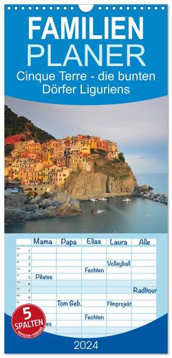 Familienplaner 2024 – Cinque Terre – die bunten Dörfer Liguriens mit 5 Spalten (Wandkalender, 21 x 45 cm) CALVENDO von Ratzer,  Reinhold