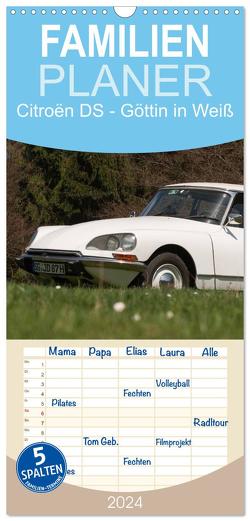 Familienplaner 2024 – Citroën DS – Göttin in Weiß mit 5 Spalten (Wandkalender, 21 x 45 cm) CALVENDO von Bölts,  Meike