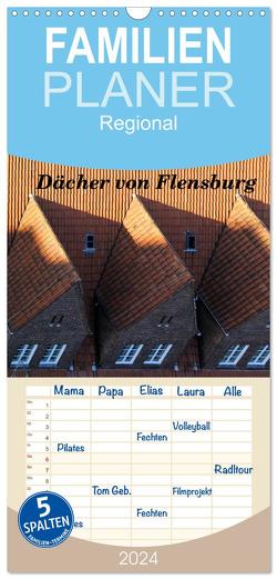 Familienplaner 2024 – Dächer von Flensburg mit 5 Spalten (Wandkalender, 21 x 45 cm) CALVENDO von Malkidam,  Malkidam