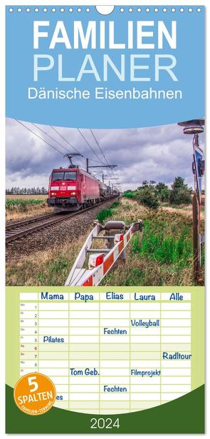 Familienplaner 2024 – Dänische Eisenbahnen mit 5 Spalten (Wandkalender, 21 x 45 cm) CALVENDO von (Jan van Dyk,  Stefan Jeske,  Marcel Wloka),  bahnblitze.de