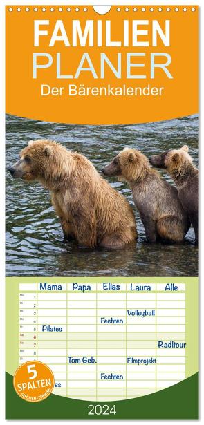 Familienplaner 2024 – Der Bärenkalender mit 5 Spalten (Wandkalender, 21 x 45 cm) CALVENDO von Steinwald,  Max