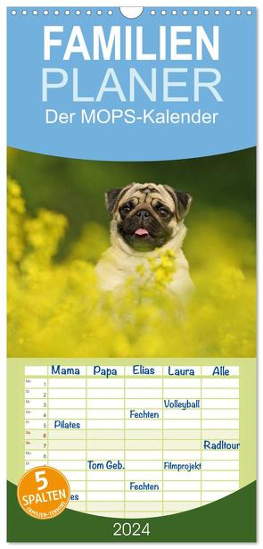 Familienplaner 2024 – Der MOPS-Kalender mit 5 Spalten (Wandkalender, 21 x 45 cm) CALVENDO von Köntopp,  Kathrin