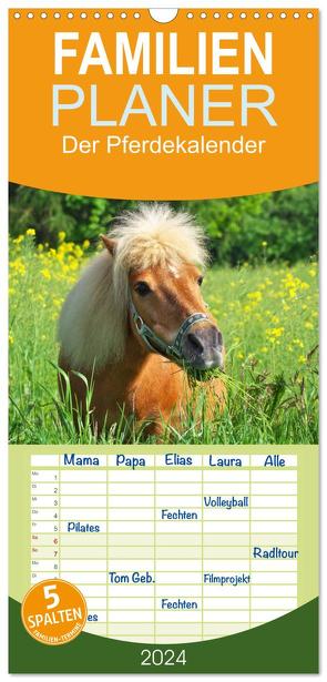Familienplaner 2024 – Der Pferdekalender mit 5 Spalten (Wandkalender, 21 x 45 cm) CALVENDO von Dölling,  AD DESIGN Photo + PhotoArt,  Angela