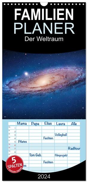 Familienplaner 2024 – Der Weltraum. Spektakuläre Gasnebel und Galaxien mit 5 Spalten (Wandkalender, 21 x 45 cm) CALVENDO von Stanzer,  Elisabeth