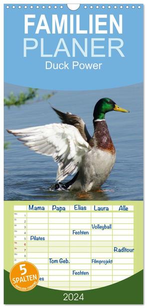 Familienplaner 2024 – Duck Power mit 5 Spalten (Wandkalender, 21 x 45 cm) CALVENDO von Kattobello,  Kattobello