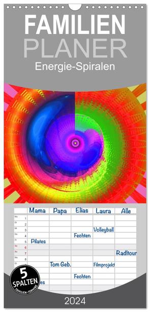 Familienplaner 2024 – Energie-Spiralen mit 5 Spalten (Wandkalender, 21 x 45 cm) CALVENDO von Labusch,  Ramon