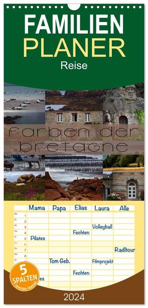 Familienplaner 2024 – Farben der Bretagne mit 5 Spalten (Wandkalender, 21 x 45 cm) CALVENDO von Cross,  Martina