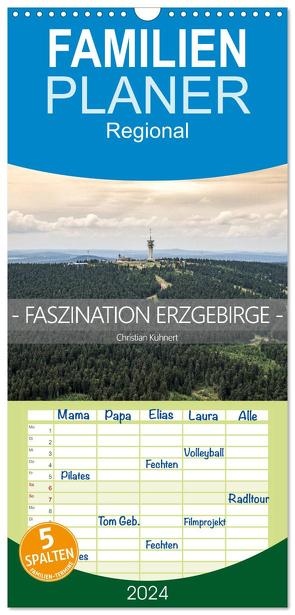 Familienplaner 2024 – Faszination Erzgebirge mit 5 Spalten (Wandkalender, 21 x 45 cm) CALVENDO