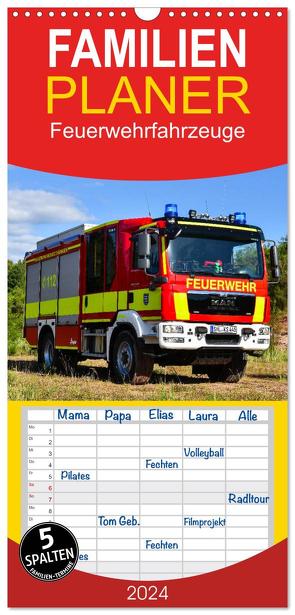 Familienplaner 2024 – Feuerwehrfahrzeuge mit 5 Spalten (Wandkalender, 21 x 45 cm) CALVENDO von Photoart & Medien / Marcus Heinz,  MH