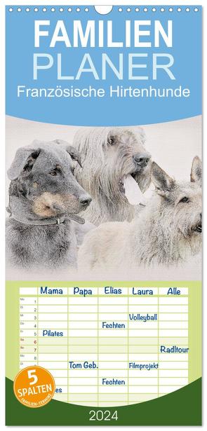 Familienplaner 2024 – Französische Hirtenhunde 2024 mit 5 Spalten (Wandkalender, 21 x 45 cm) CALVENDO von Redecker,  Andrea