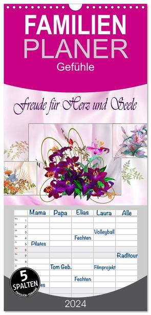 Familienplaner 2024 – Freude für Herz und Seele mit 5 Spalten (Wandkalender, 21 x 45 cm) CALVENDO von Djeric,  Dusanka