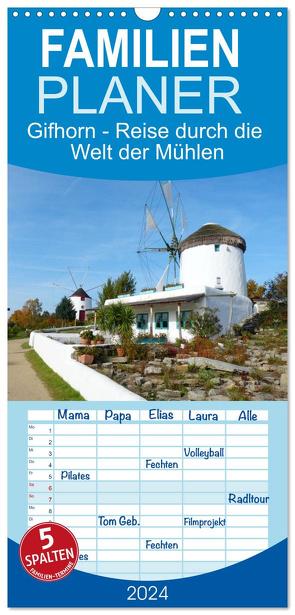 Familienplaner 2024 – Gifhorn – Kleine Reise durch die Welt der Mühlen mit 5 Spalten (Wandkalender, 21 x 45 cm) CALVENDO von Kruse,  Gisela